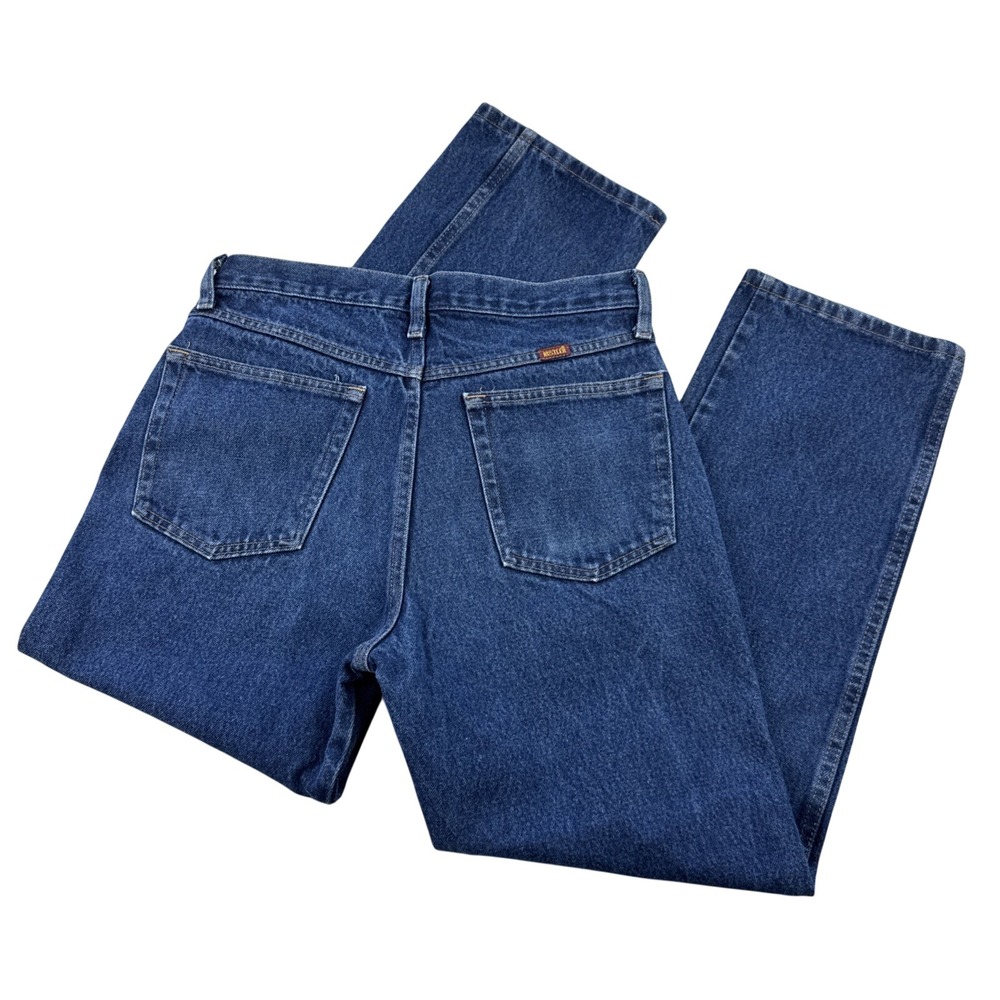 Rustler Jeans Men's 32x30 Extra Heavyweight Straight Leg Work Pants Blue Cotton
